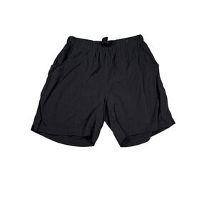 The North Face Black Belted Hiking Shorts Mens Large 7"L Climb Outdoor